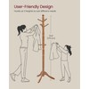 VASAGLE Solid Wood Coat Rack and Stand, Free Standing Hall