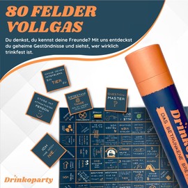 Drinkoparty - The Drunk Board Game | Drinking Game | Party Game from 18 | Table Game | Drinking Game | Dice Game | Gift | Games for Festival | Joke Item