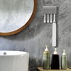 6-Slot Stainless Steel Toothbrush Holder with Cover - Wall Mounted,