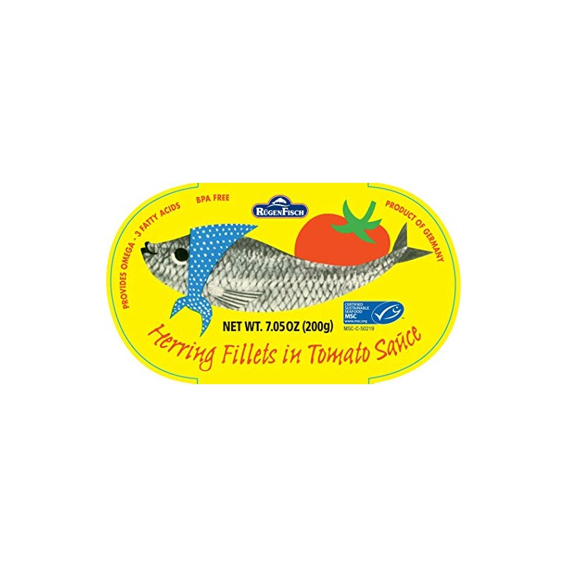 Rugenfisch Herring Fillets in Tomato Sauce, 7.05 Ounce