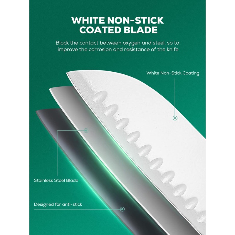 Knife Set, D.Perlla 16 Pieces White Kitchen Knife Set with