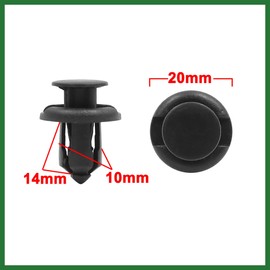 Motoforti 100pcs Plastic Rivets 10mm Car Bumper Clips Trim Panel Fasteners Long-lasting