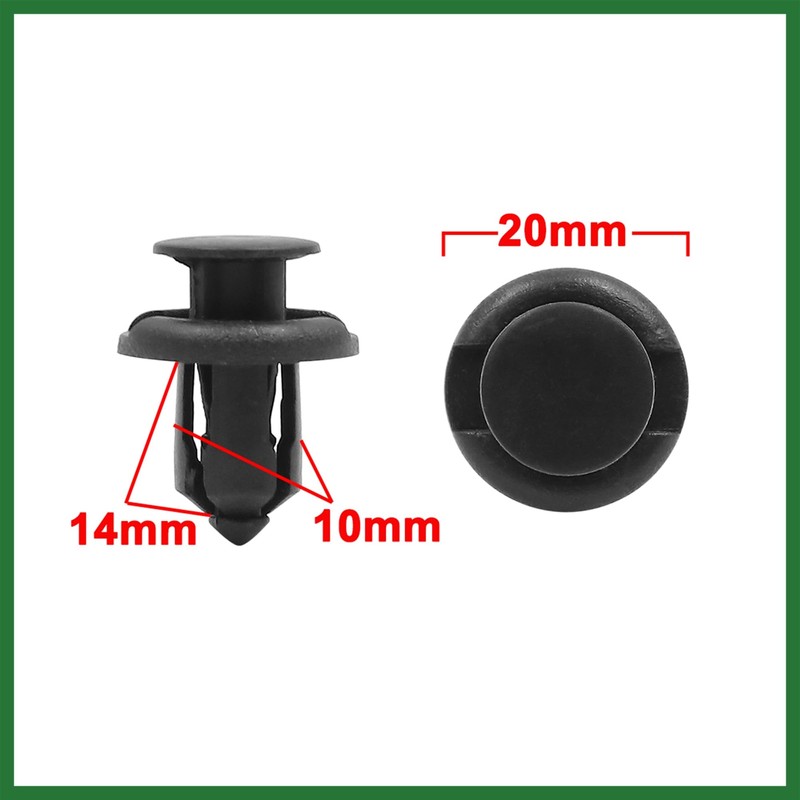 Motoforti 100pcs Plastic Rivets 10mm Car Bumper Clips Trim Panel