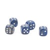 WeLoveBeads W6 Cube (16 mm) in Blue Gold/White Dots -