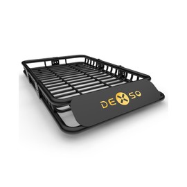 DEXSO 64" x 39" Universal Roof Rack Carrier Basket, 200 Lbs Capacity Car Cargo Rack with Extension Luggage Holder Basket Heavy Duty for SUVs, Trucks, Vehicles