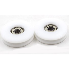 feedal 2pcs 46mm U Groove Nylon Ball Bearing Guide Pulley Wheel Casters for Lifting 6 8.10mm Rope 608zz Bearing Pulley Wheels
