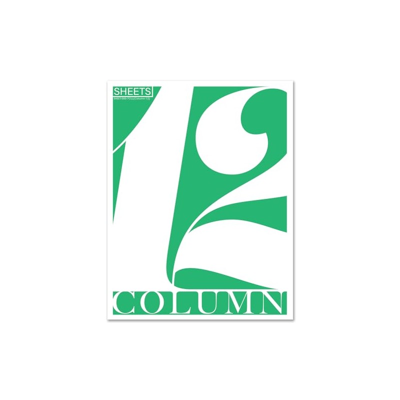 BookFactory 12 Columns Columnar Sheets/Twelve Column Loose Sheet Format -