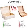 Useekoo Wooden Storage Box with Hinged Lid and Front Clasp,