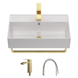 Stock White Ceramic Wash Basin Wall Hung Art Basin Modern Bathroom Sinks Wall Mount Hand Washing BowlColor: H-GP2112-F2013G, Material: Porcelain