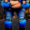 Kit Protecciones Adulto Rodilleras Coderas Muñequeras Iciqlo Azul