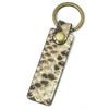 Prof Line Genuine Diamond Python Keychain Small Tag Flat Ring