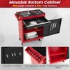HOMGX 5-Drawer Tool Combination Cabinet, Rolling Toolbox w/Detachable Top &