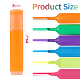 Zinmilin Highlighters Pastel,Colored Highlighters Mini,Cute High Lighters Pastel,Highlighter Set 6-Count Pack (6 Color)