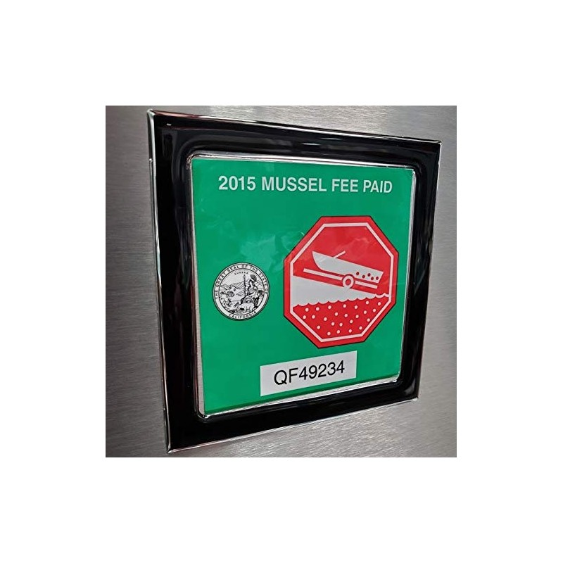 Yearly Boat & Jet Ski State Registration Sticker Frame Domed