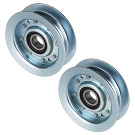 Flat Idler Pulley for GY22172 GY20067 John Deere L100 LA145 LA130 LA120 LA110 LA115 LA105 D140 D100 L110 L111 L118 D110 D105 D125 X145 D130 Fits 48" Deck Lawn Mowers (2 Pack)