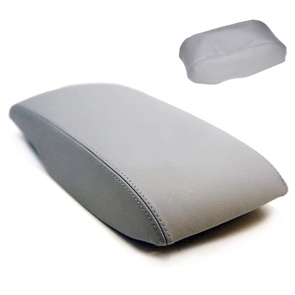 DSkoiph Armrest Center Console Lid Leather Cover Fit for 2007-2011 Toyota Camry (Gray)