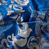 Herside Dark Blue Jacquard Duvet Cover Set Double Bedding Set