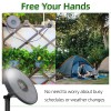 CIRYASR 50ft Solar Drip Irrigation Automatic Watering System 2200mAh Battery