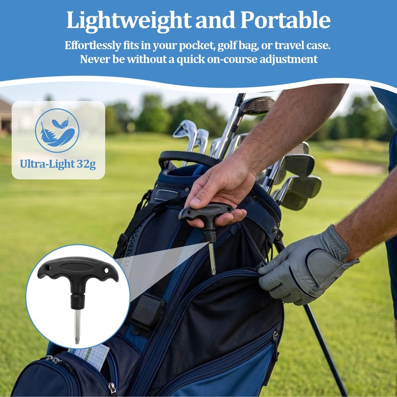 Amzlysdok Golf Torque Wrench Tool,Precision Stainless Steel Golf Driver Tool