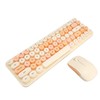 USB Keyboard Mouse 2.4G Wireless 68 Keys Low Consumption Retro