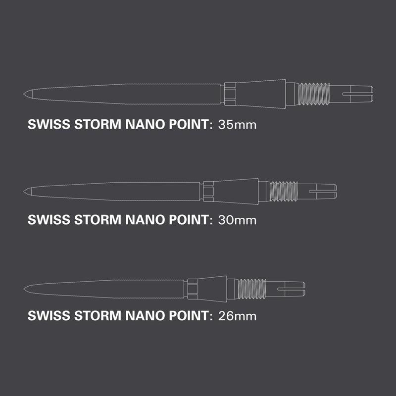 Target Darts Swiss Point Storm Nano Dart Points (Pack of