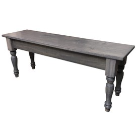Ezekiel and Stearns Driftwood Grey English Farmhouse Bench (48)