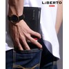 Liberto Edwin Men's Long Wallet, Large Capacity, PU Leather, Synthetic