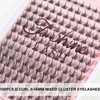 Cluster Lashes Individual Eyelashes, Wide Handle, D-Curl, DIY Single, Soft