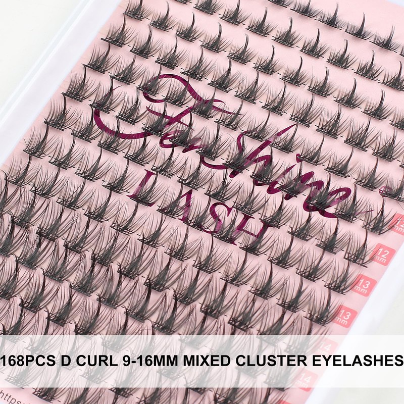 Cluster Lashes Individual Eyelashes, Wide Handle, D-Curl, DIY Single, Soft