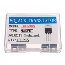 BOJACK IRF530 MOSFET Transistors IRF530N 17A 100V N-Channel Power MOSFET TO-220AB (Pack of 10 Pcs)