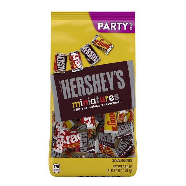 HERSHEY'S Assorted Chocolate Miniatures (HERSHEY'S, KRACKEL, & MR. GOODBAR) Candy, Variety Pack, 35.9 Oz
