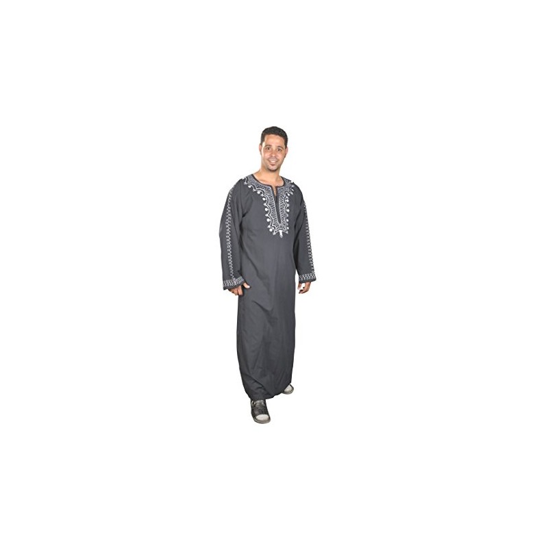 Modern Men's Kaftan House Dress, Midnight Blue - 6XL midnight