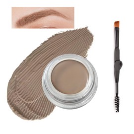 Corlo Eyebrow Pomade, Waterproof Smudge-Proof Brow Gel, Natural Long-lasting High Pigmente Eye Brow Makeup Cosmetics with Dual-ended Eyebrow Brush (02 Taupe)