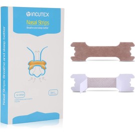 Incutex 50 Stück Nasenpflaster gegen Schnarchen Schnarchstoppper, Anti Schnarch Nasenstrips, beige, Größe L