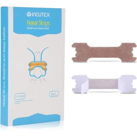 Incutex 50 Stück Nasenpflaster gegen Schnarchen Schnarchstoppper, Anti Schnarch Nasenstrips, beige, Größe L