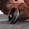 Concept Knight Tungsten Carbide Rings for Men Black Hammered 8mm
