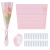 DIBALIYI 100 Pcs Single Rose Sleeve, Flower Bags for Bouquets