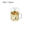 sourcing map M8 x 8mm(L) x 10mm(OD) Female Thread Brass