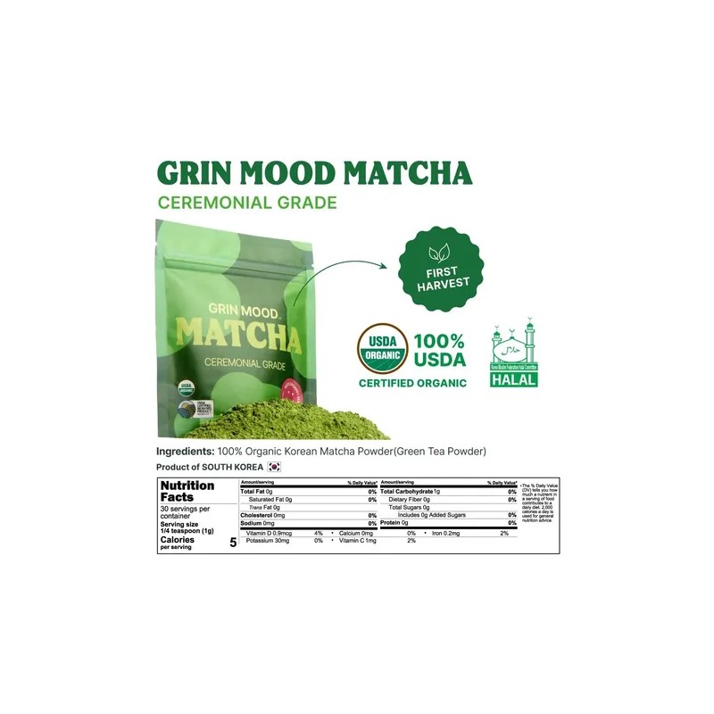 Grin Mood Polvo De Matcha Orgánico Grin Mood - 99