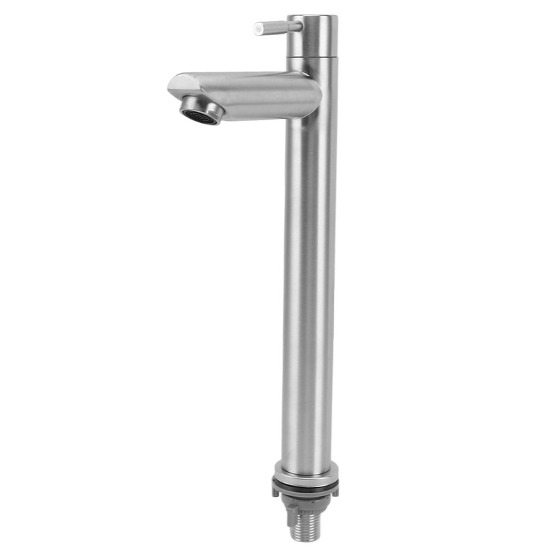 Single Cold Water Kitchen Faucet Stainless Steel Single Hole Bathroom