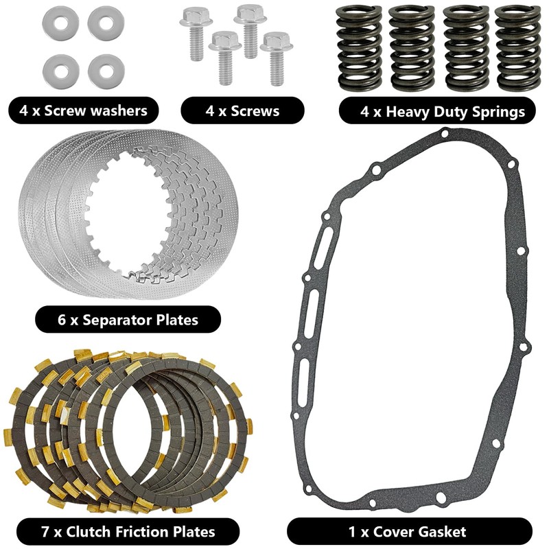 BIGLKNM Clutch Kit Friction Plates Spring Gasket Kit Compatible with