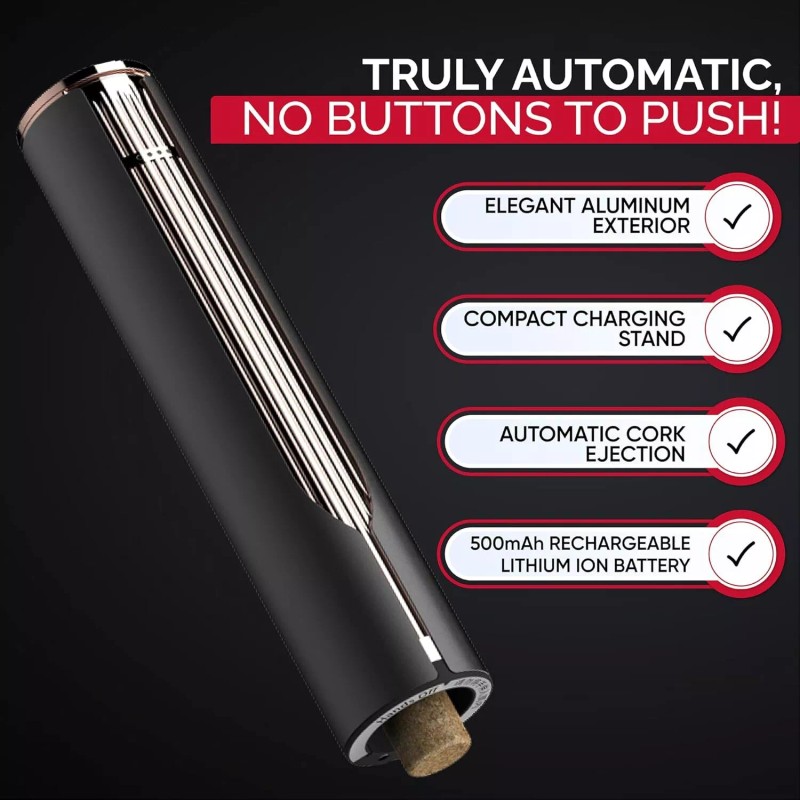 Kitchen Guru Premium Electric Wine Bottle Opener Foil Cutter -