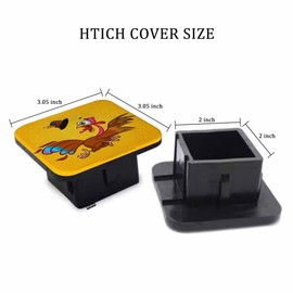 Beabes Thanksgiving Truck Hitch Covers Thanksgiving Turkey Funny Rubber Trailer Hitch Covers Receiver Plug Cap Fits for Any 2"X2" Square Receiver Tube for Sedans Cars SUVs, Orange