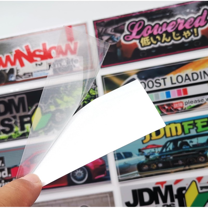 Calcomanías divertidas para ventana trasera de JDM para auto motores,