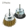 Katzco Wire Wheels Brush - 2 Pack Knotted and Crimped