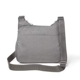 Baggallini Women's Cross Over Crossbody, Pewter Zebra