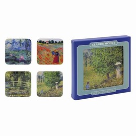 The Leonardo Collection Claude Monet Coasters Set of 4 | Coasters Set For All Modern Kitchen & Offices | Designed By Claude Monet | Coasters For All Types of Cups & Mugs