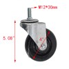 FixtureDisplays 4" M12X30 Threaded Stem Plastic Wheel 360 Rotation Swivel