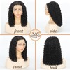 Espive 12Inch Deep Wave Bob Wig Human Hair 13x4 Frontal