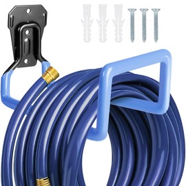 PeoMev Hose Holder Wall Mount - Metal Hose Hook Garden Hose Rack Heavy Duty Water Hose Reels for Outside Water Hose, Extension Cords